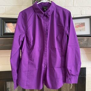 Purple button down dress shirt
